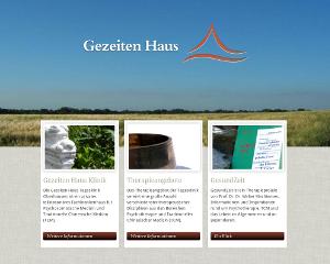 Foto der Startseite der Homepage der Gezeitenhaus Tagesklinik